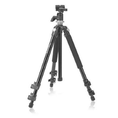 MANTONA  Tr&eacute;pied Photo Scout Basic - Hauteur Max 144 Cm, Rotule, Colonne R&eacute;versible, Pour Voyage Et Photo En Ext&eacute;rieur... 