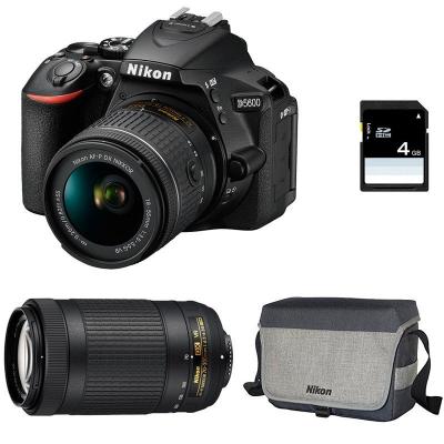 NIKON  d5600 + 18-55 vr + 70-300 af-p vr + sac + sd 4go 