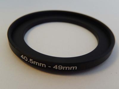  vhbw Bague d'adaptation de filtre Step-Up de 40,5 mm vers 49 mm pour objectif d'appareil photo - Adaptateur, m&eacute;tal, noir