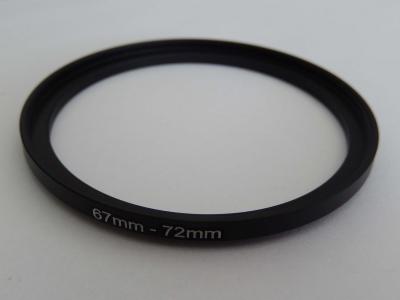  vhbw Adaptateur de filtre Step-Up 67mm - 72mm pour objectif d'appareil photo, m&eacute;tal noir