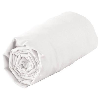 TRADI LINGE Drap housse en satin de coton - Blanc - 160 x 200 bt 30 cm
