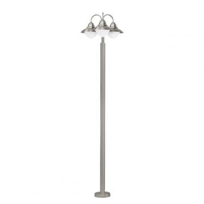 EGLO Lampadaire 3 lampes en acier inoxydable Sidney