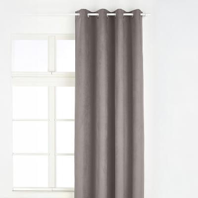 Rideau Uni Aspect Su&eacute;dine - Gris souris - 145 x 260 cm