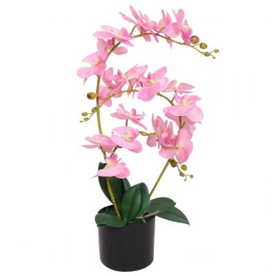 VIDAXL Plante artificielle avec pot Orchid&eacute;e 65 cm Rose  Rose