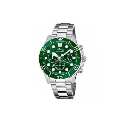 LOTUS  homme chronographe 18756/2 acier cadran fond vert