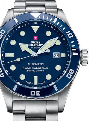  Mens Watch Swiss Military By Chrono Sma34075.02, Automatic, 44mm, 50atm