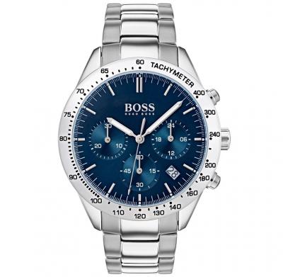 HUGO BOSS Montre  Talent Sport 1513582 Cadran bleu bracelet acier