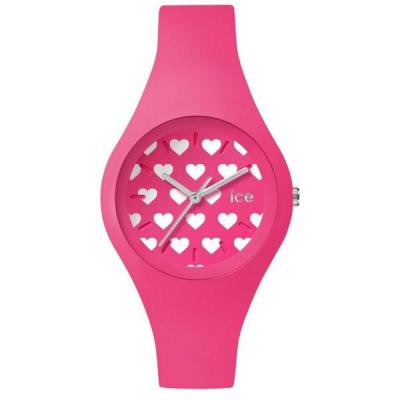 ICE WATCH Montre  Ice Love Pink Heart Small Rose Fluo Silicone Lo.Pk.He.S.S.16