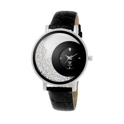SO CHARM MONTRES Montre femme MF311-DIAMANT - Bracelet Cuir Noir