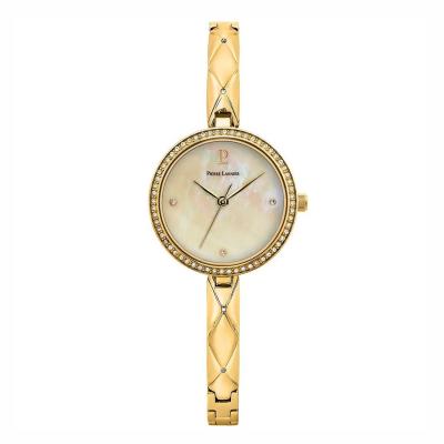 PIERRE LANNIER Montre Femme Leia 061K502 Cadran Blanc Bracelet Acier Dor&eacute;