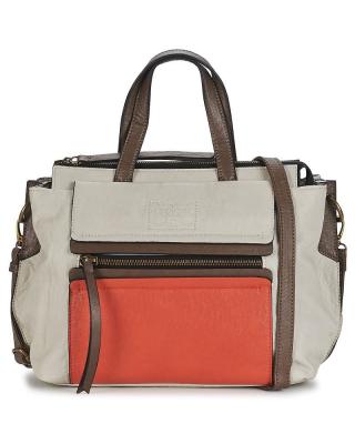LE TEMPS DES CERISES Sac  Sac &agrave; main Kaori 3 Mastic/Taupe/Mandarine