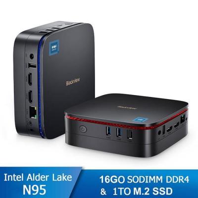 BLACKVIEW FRANCE OFFICIEL Blackview MP60 Intel&reg; Celeron&reg; N5095 16 Go DDR4-SDRAM 512 Go Windows 11 Pro Mini PC Noir - Neuf