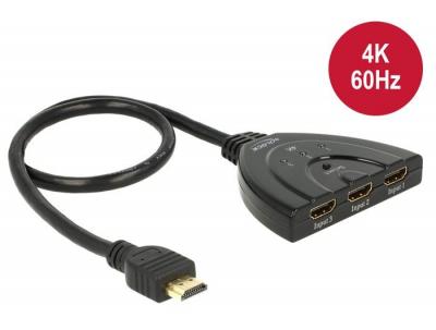 DELOCK  18600 commutateur vid&eacute;o HDMI, Switch HDMI