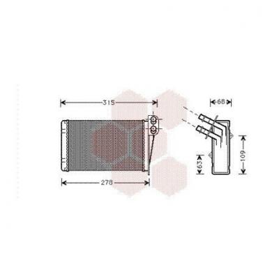 VAN WEZEL Radiateur Chauffage pour Renault Clio version : ALL de 1998 &agrave; 2005