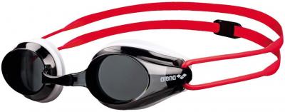 ARENA  Tracks Jr Lunettes De Piscine Mixte Enfant, Fum&eacute; Blanc/Rouge, Taille Unique