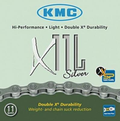  KMC X11EL Cha&icirc;ne 11 vitesses 1/2 x 11/128 Argent 