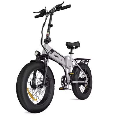 CMACEWHEEL Koolux Bk10s V&eacute;lo &Eacute;lectrique 250w 25km/H 20"* 4.0 Fat Bike 48v/13ah V&eacute;lo Pliant Argent