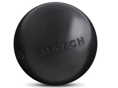 OBUT Boules de p&eacute;tanque -  - Match noire - 670g - Acier au carbone - Kit de 3 boules 