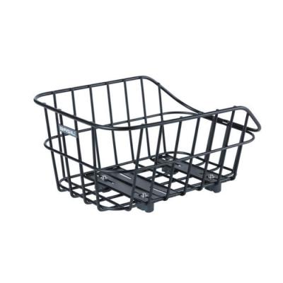 BASIL Panier V&eacute;lo  Cento en aluminium noir pour porte bagage, fixation 