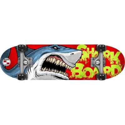 STAMP  Skateboard 28 x 8 Shark Skids Control, JS102310, RED, 28 POUCES