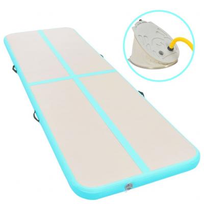 VIDAXL  Tapis Gonflable De Gymnastique Avec Pompe 500x100x10cm Pvc Vert