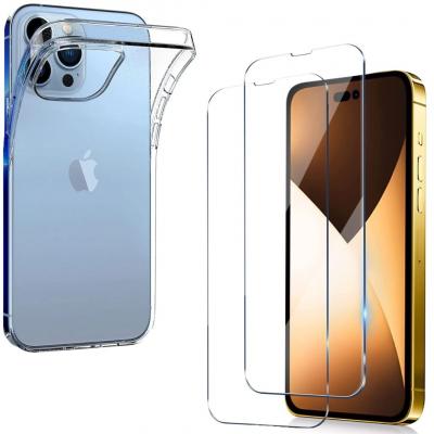 PHONILLICO Coque pour iPhone 14 PRO et 2 Verres Tremp&eacute; Film Protection Ecran