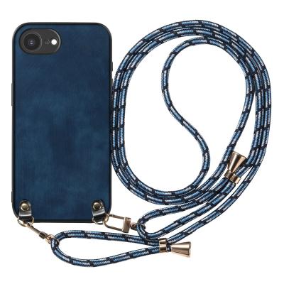 AVIZAR  Coque pour iPhone 16e Cordon D&eacute;tachable Bleu nuit