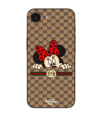 MANIACASE Coque  Pour Iphone 16E Minnie Gucci noir