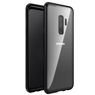 PHONILLICO Coque pour Samsung Galaxy S9 - &reg; - Magn&eacute;tique - M&eacute;tal - Verre tremp&eacute; - Full Protection