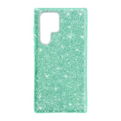 AVIZAR  Coque Paillette Vert Galaxy S22 Ultra