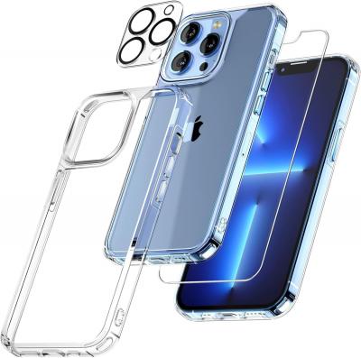 LITTLE BOUTIK Coque  Transparente + Protection Ecran et Camera Pour iPhone 13 Pro 