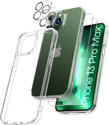 LITTLE BOUTIK Coque  Transparente + 2 Protection Ecran et Camera Pour iPhone 13 Pro Max 