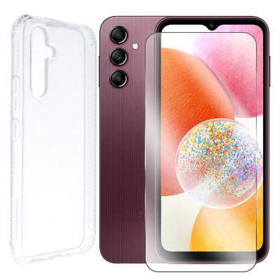 VISIODIRECT Coque Souple Transparente + Verre Tremp&eacute; Pour Samsung Galaxy A14 4g 6.6