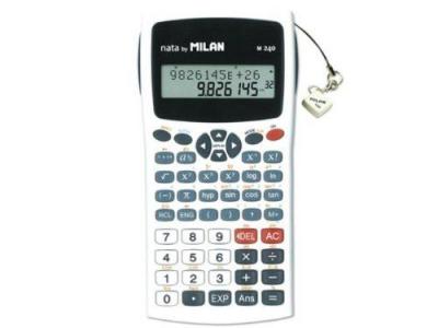 MILAN  Blister Pack White M240 Scientific Calculator Argent&eacute;