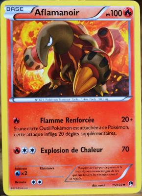 POKEMON carte Pok&eacute;mon 15/122 Aflamanoir 100 PV XY - Rupture Turbo NEUF FR 