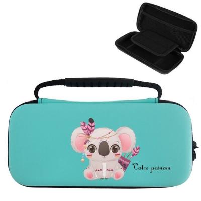 TAPERSO Etui Pochette Switch Lite Bleu + Verre Koala Boho Et Plume