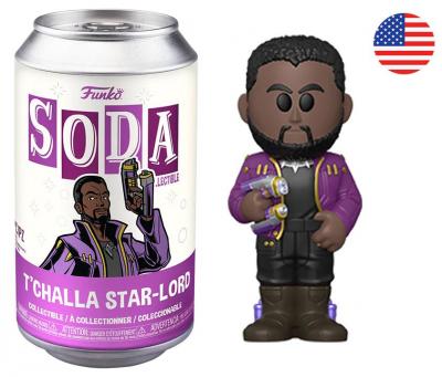  Figurines Pop Funko WHAT IF - POP Soda - Star-Lord T'Challa avec Hase