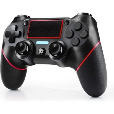 HEYZOEY Manette PS4 PC Pro/Slim/USB casque sans fil/35 mm poign&eacute;e antid&eacute;rapante et indicateur LED-noir rouge 