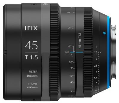 IRIX  cin&eacute; 45mm t/1.5 monture Canon EF objectif vid&eacute;o