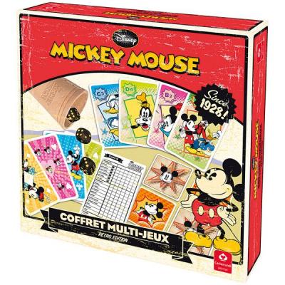 FRANCE CARTES CARTAMUNDI Coffret Multi Jeux Mickey R&eacute;tro