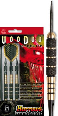 HARROWS  Voodoo Fl&eacute;chettes En Laiton Pointe En Acier Jaune Noir 21G