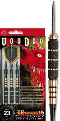 HARROWS  - Jeu de 3 Fl&eacute;chettes - Embout Acier - VOODOO Brass - 23 GK