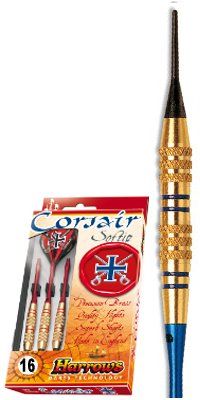 HARROWS  - Jeu de 3 Fl&eacute;chettes - Embout Nylon - Corsaire Bleue - 16 GK2