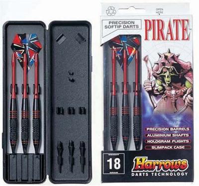 HARROWS Fl&eacute;chettes  pirate 18gk pointe nylon rouge