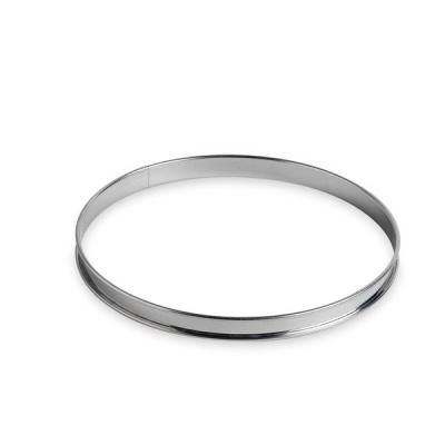 GOBEL  824970 Cercle &agrave; Tarte Inox bords roul&eacute;s 24 cm, Silver