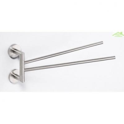 GENERIQUE Double Porte-serviettes pivotant NEO en acier inoxydable 42x16x7cm--