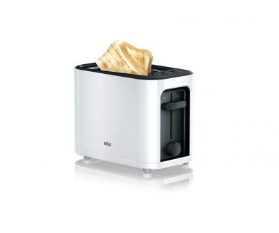 BRAUN Grille Pain Avec 2 Fentes 1000w Blanc Noir