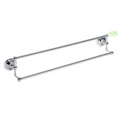 BEMETA Porte-serviettes double RETRO en laiton chrom&eacute; 66,5x12,5x11,5 cm--