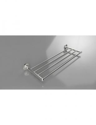 Porte-serviettes mural RETRO en chrome 66,5x6,5x22,5 cm