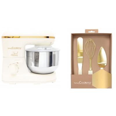 SCRAPCOOKING Robot p&acirc;tissier Sweet Factory + Set d'ustensiles &agrave; p&acirc;tisserie dor&eacute;s -